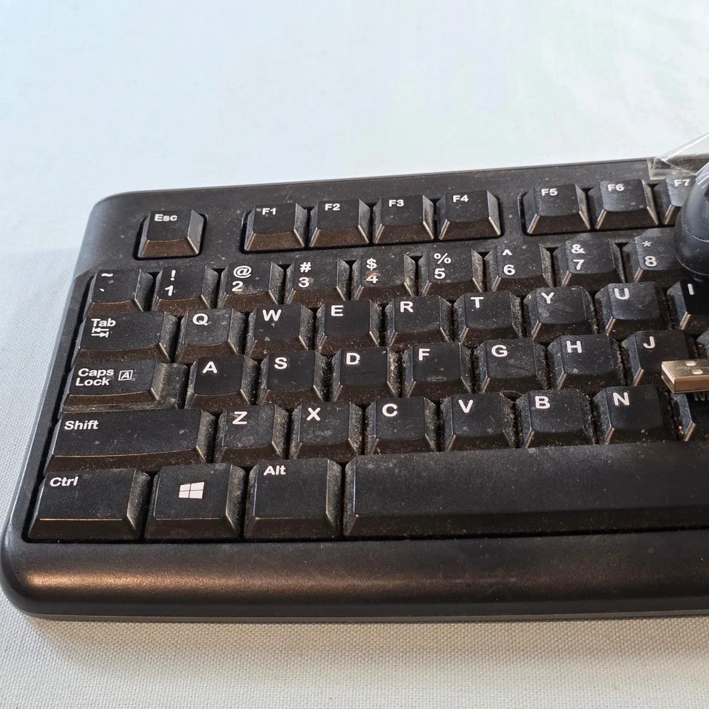Logitech K120 Wired Keyboard and Mouse Bundle Black USB Desktop Set
